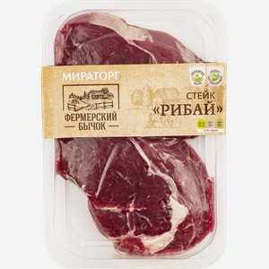 Мясо охлаждённое Стейк Рибай из фермерского бычка Брянская МК в/у, 500 г