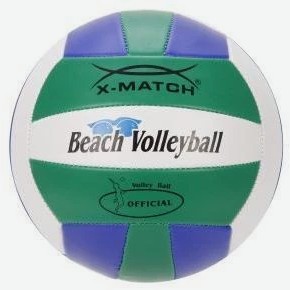 Мяч волейбольный X-Match зелен-син-белый, 2 слоя ПВХ арт.56298