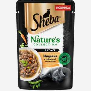 Sheba влажный корм для кошек Nature s Collection с индейкой и морковью (75 г)