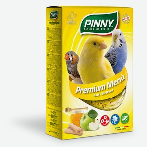 Pinny мягкий витаминный корм для птиц с медом и яблоками (350 г)