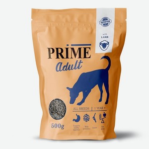 Prime сухой корм для собак всех пород с 12 мес. с ягненком (2 кг)