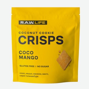 Криспы R.A.W. LIFE кокос-манго без глютена и сахара, 35г