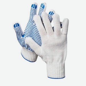 Перчатки трикотажные DEXX, 7 класс, х/б, с защитой от скольжения