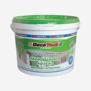 Краска Decotech Eco моющаяся 14 кг