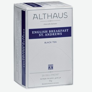 Чай чёрный ALTHAUS English Breakfast классический, 20пакетиков
