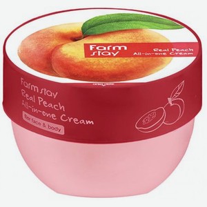 Многофункциональный крем с экстрактом персика FarmStay Real Peach All-in-one Cream, 300ml
