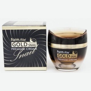 Премиальный крем с золотом и муцином улитки FarmStay Gold Snail Premium Cream, 50мл