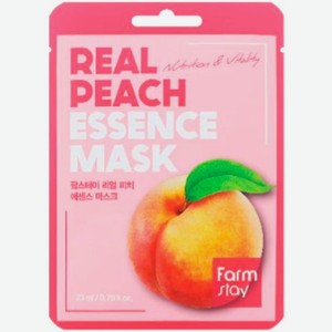 Тканевая маска для лица с экстрактом персика FarmStay Real Peach Essence Mask, 23ml
