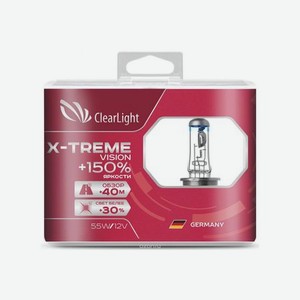 Лампа Clearlight H7 12V-55W X-treme Vision +150% Light (компл., 2 шт.)