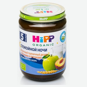 Десерт молочный HiPP манный яблоко персик с 5 мес., 190 г