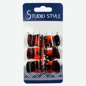 Заколки для волос Studio Style краб, 6 шт