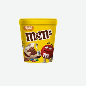 Мороженое M&amp;M`s Двухслойное молочное арахисовое и сливочное шоколадное с драже 295 г