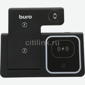 Беспроводное зарядное устройство Buro CWC-QC4, USB type-C, USB type-C, 18Вт, 3A, черный [cwc-qc4a18bk]