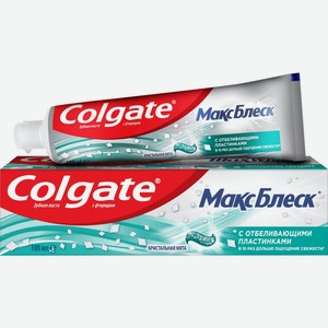 Зубная паста COLGATE Макс Блеск с отбел пластинками, Китай, 100 мл