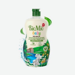 Гипоаллергенный эко бальзам для мытья детской посуды BioMio BABY BIO-BALM Ромашка и Иланг-иланг, 450 мл