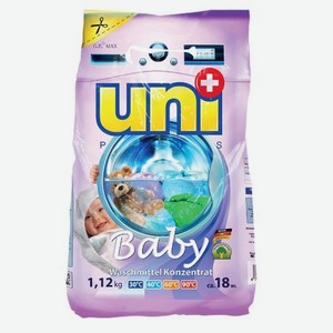 Концентрированный стиральный порошок UniPlus Baby 18 стирок 1,12 кг