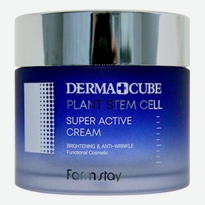 Осветляющий крем для лица со стволовыми клетками растений Derma Cube Plant Stem Cell Super Active Cream 80мл