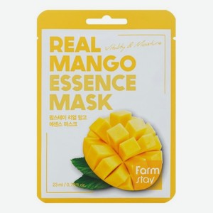 Тканевая маска для лица с экстрактом манго Real Mango Essence Mask 23мл: Маска 1шт