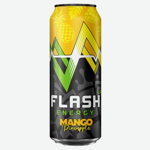 Энергетический напиток FLASH UP манго-ананас, безалкогольный, 450мл