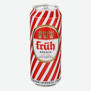 Пиво Frueh Kolsh светлое фильтрованное 4. 8%, 500 мл