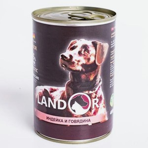 Корм для щенков Landor индейка с говядиной 0.4кг