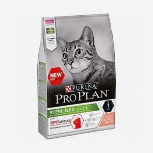 Корм сухой для кошек PRO PLAN 3кг с лососем при стерилизации и кастрации для поддержания органов чувств