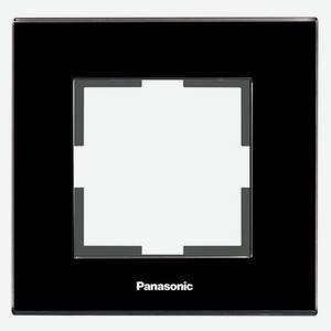 Рамка Panasonic Karre Plus (WKTF08013GB-RU) декор. 1x стекло черный (упак.:1шт)
