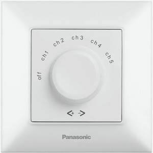 Переключатель каналов Panasonic Arkedia Slim WNTC05632WH-RU, 1-клавишный, установка скрытая, IP20, белый