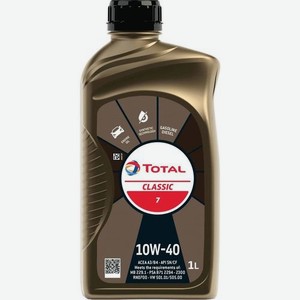 Моторное масло TOTAL Classic, 10W-40, 1л, полусинтетическое [213752]