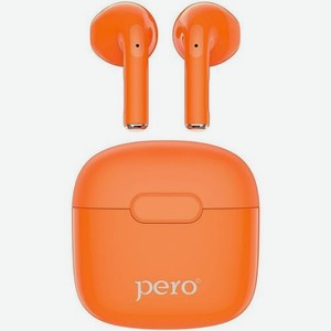 Наушники PERO TWS05, спортивные, Bluetooth, внутриканальные, оранжевый [ptws05or]