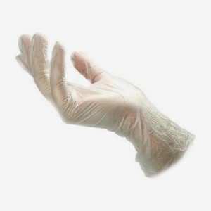 Перчатки одноразовые, размер: L, винил, 100шт, цвет прозрачный