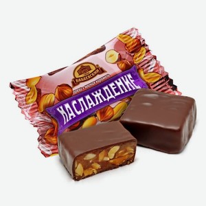 Конфеты шоколадные <Наслаждение> с мягкой карамелью Красный Октябрь 1 кг