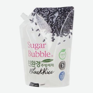 Экологичное средство для мытья посуды Sugar Bubble Черный рис 1,2 л
