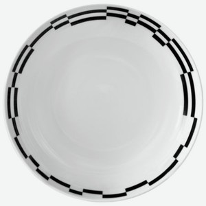 Тарелка глубокая Thun Tom Черно-белые полоски 20 см