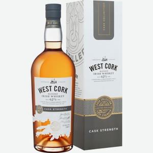 Виски West Cork Cask Strength Blend Irish в подарочной упаковке, 0.7л Ирландия