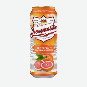 Напиток пивной Grossmeister грейпфрут, 0.5л Германия