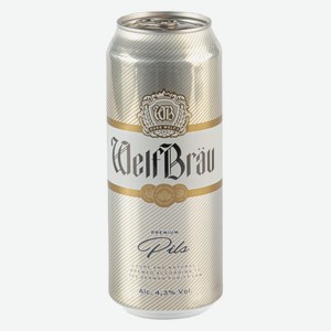 Пиво Welfbrau Premium Pils светлое фильтрованное, 0.5л Германия