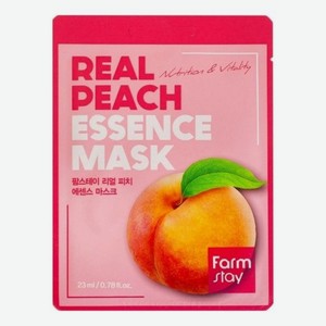 Тканевая маска для лица с экстрактом персика Real Peach Essence Mask 23мл: Маска 5шт
