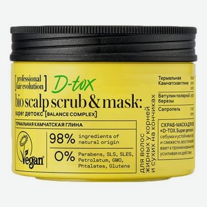 Скраб-маска для кожи головы Hair Evolution D-tox Super Детокс 150мл