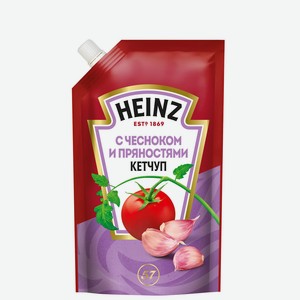 Кетчуп Heinz С чесноком и пряностями дой-пак 320 г