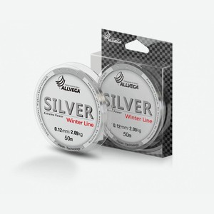 Леска монофильная ALLVEGA  Silver  50м 0,12мм (2,09кг) серебристая