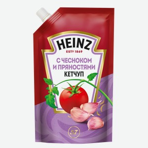 Кетчуп Heinz с чесноком и пряностями, 320 г, дой-пак