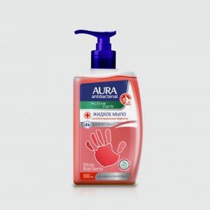 Жидкое мыло c экстрактами шалфея, грейпфрута AURA Antibacterial Active Herb 500 мл