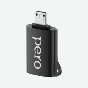 Адаптер PERO AD02 OTG MICRO USB TO USB 2.0, черный