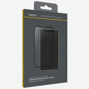 Защитное стекло PERO Full Glue для Xiaomi Redmi Note 8 черное