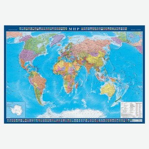 Карта настенная «Атлас Принт» Мир, 1,57х1,07 м