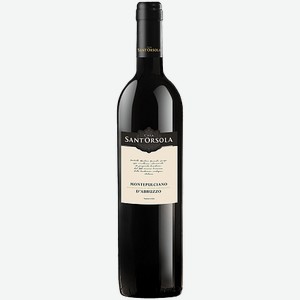 Вино красное Sant’Orsola Montepulciano d Abruzzo сухое 12%, 0.75 л 