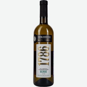 Вино Цимлянское,  1786  Белое Сухое, 750 мл, Белое, Сухое