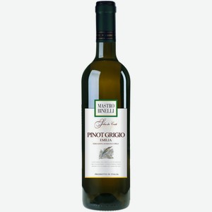 Вино  Мастро Бинелли  Пино Гриджио, 750 мл, Белое, Полусладкое