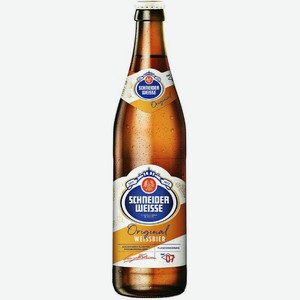Пиво Шнайдер Вайссе,  ТАП 07  Оригинал, 500 мл, Средне-янтарное, Нефильтрованное